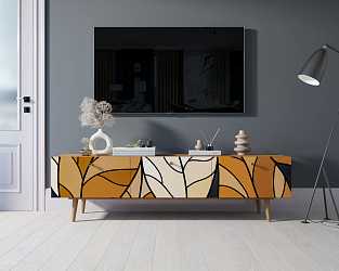 Тумба "Berber" под ТВ с нишей (08 принт)