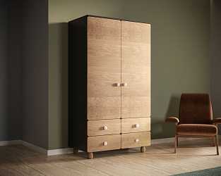 Шкаф двухдверный с ящиками Split