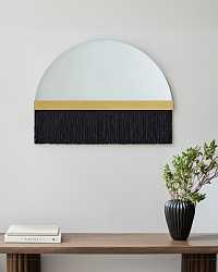 Декоративное зеркало "Арья" с черной бахромой