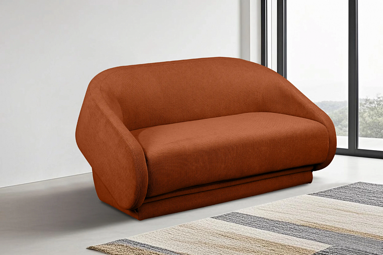 Двухместный диван Fusion раскладной терракотовый