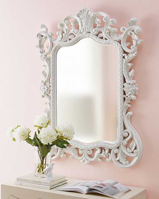 купить зеркало в раме гаэтано, gloss white