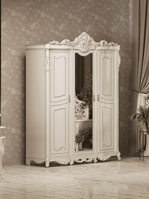 Гарнитур для спальни "Джоконда " 3 ст. (крем)