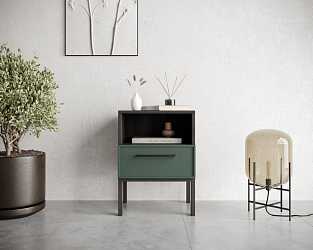 Тумбочка с нижним ящиком Nicole green
