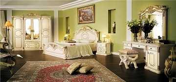 Спальня "Марокко" крем 4-дв. шкаф