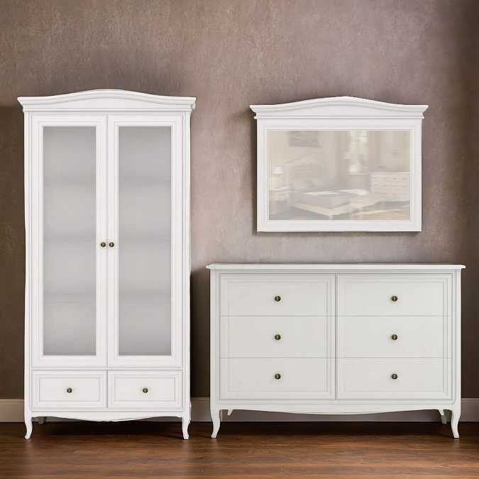 Витрина двухдверная Majessa White