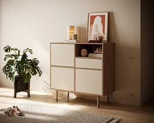 Комод Alice с тремя дверками и ящиком