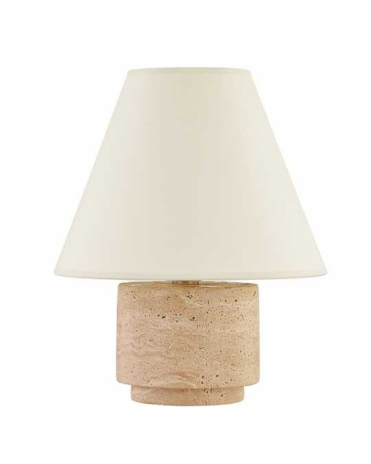 купить бежевая настольная лампа "бронко" из травертина