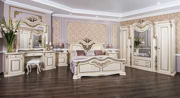 Спальня "Габриэлла" крем 4-дв. шкаф