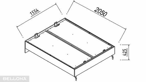 Кровать с подъемным механизмом Larissa 160*200