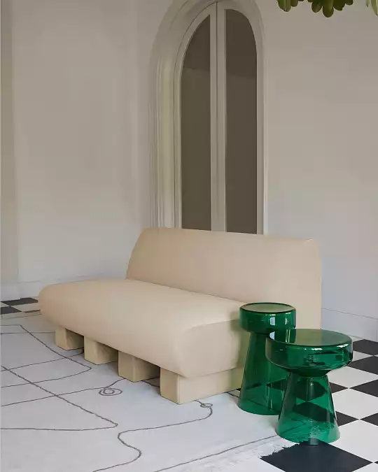 купить изумрудный приставной столик "флумс"