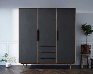 Шкаф Bruni black трёхстворчатый