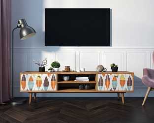 Тумба "Berber" под ТВ с нишей (48 принт)