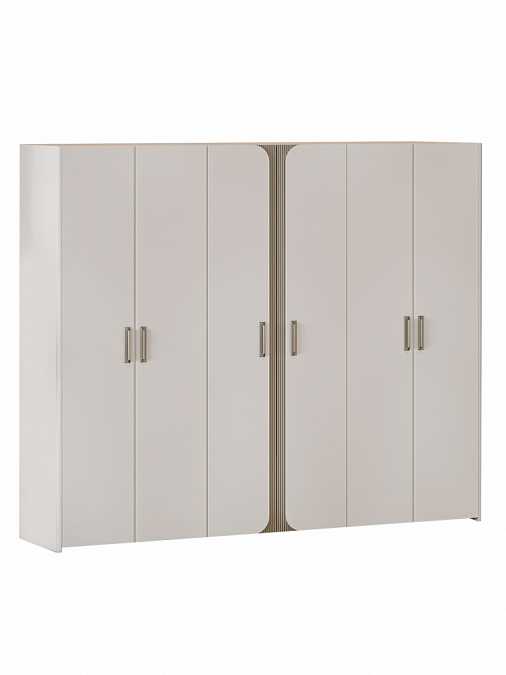 Шкаф шестидверный "Леонардо" (глухие дверцы)