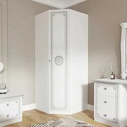 Шкаф угловой Грация, серебро