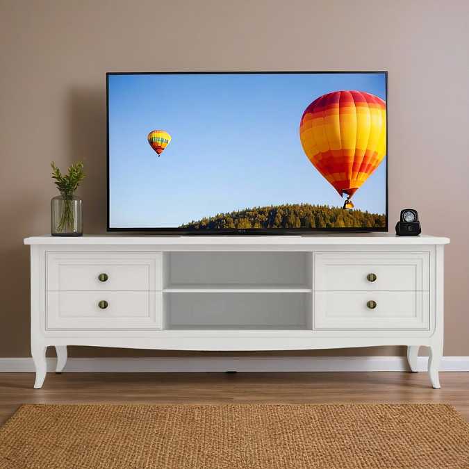 Тумба под ТВ Majessa White узкая