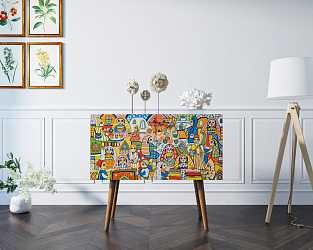 Комод на высоких ножках "Berber" малый (1 принт)