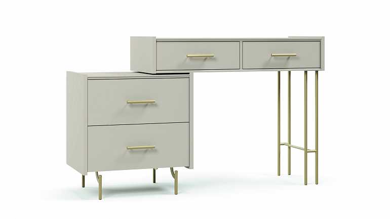 Туалетный столик "Милан" с зеркалом и пуфом