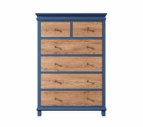 Комод Jules Verne высокий из березы и ясеня (синий)