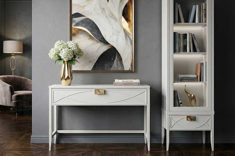 Консоль бежевая Garda с одним ящиком