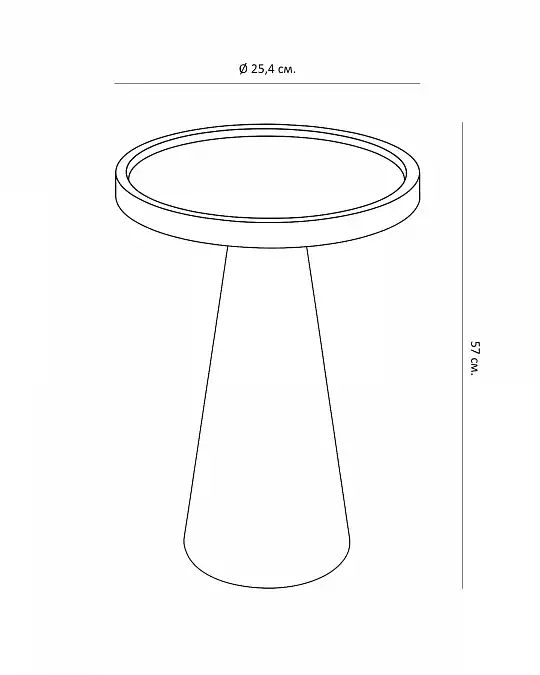 купить черный приставной столик "ридж"