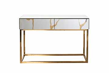 Консоль зеркальная с золотым декором