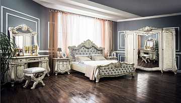 Спальня "Марселла" крем 5-дв. шкаф