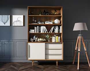 Стеллаж Bruni white с дверками