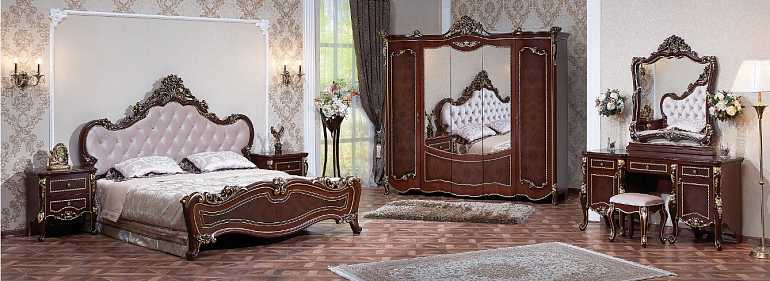 Гарнитур мебель для спальни "Констанция" 5ст. (темный орех)
