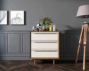 Комод Bruni white на 3 ящика