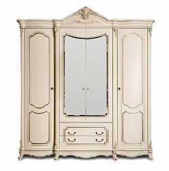 Шкаф четырехдверный "Мона Лиза" крем