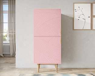 Вертикальный комод с двумя дверками "Line" pink