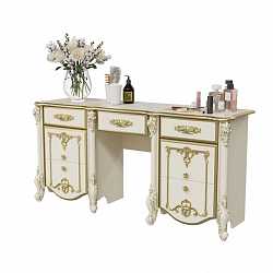 Туалетный столик Дольче Вита слоновая кость/золото