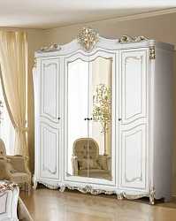 Шкаф платяной четырехдверный Джоконда, белый