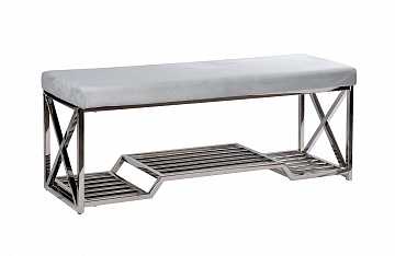 Банкетка велюровая Garda голубая