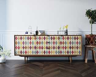 Комод Bruni с 3 ящиками и 2 дверками, BR-03P