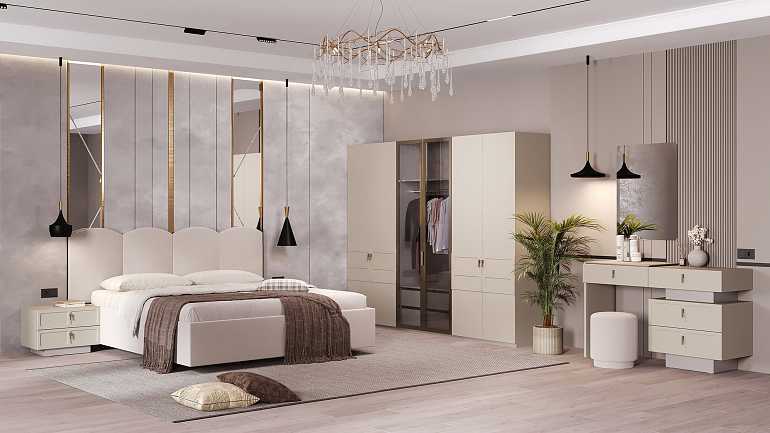 Туалетный столик "Лион" с зеркалом и пуфом