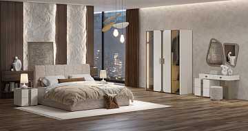 Спальня "Леонардо" с малым изголовьем 4 ст.