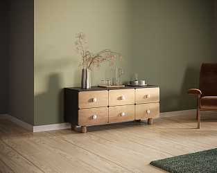 Тумба под ТВ Split с шестью ящиками