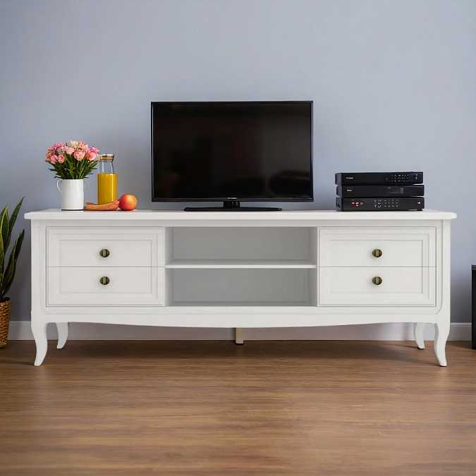 Тумба под ТВ Majessa White узкая