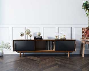 Консоль под ТВ Bruni black