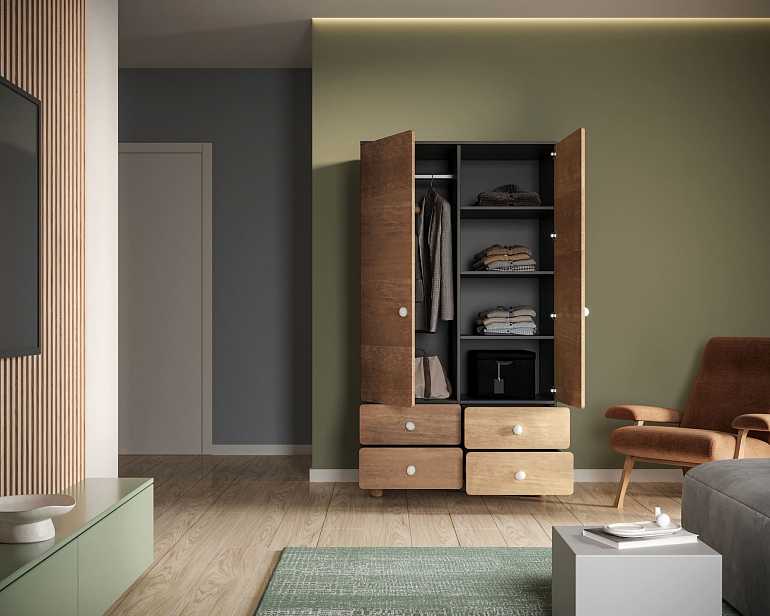 купить шкаф двухдверный с ящиками split