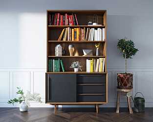 Стеллаж Bruni black с дверкой