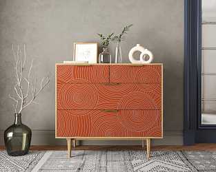 Комод с четырьмя ящиками "Line" R22/red