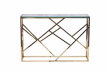Консоль прозрачное стекло/золото