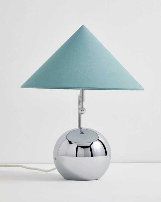 купить серебристая лампа "шанталь" с мятным конусным абажуром