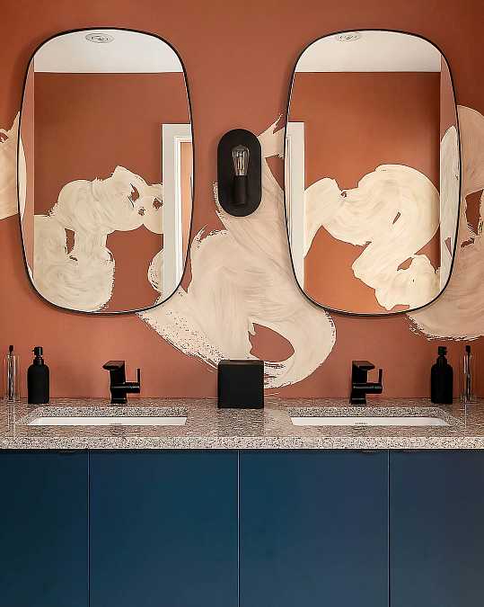 купить черное настенное зеркало "вейл"