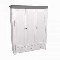 Шкаф 3-дверный Бейли антрацит 88422