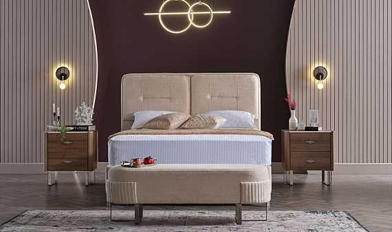 Кровать с мягким изголовьем Mirante 160*200