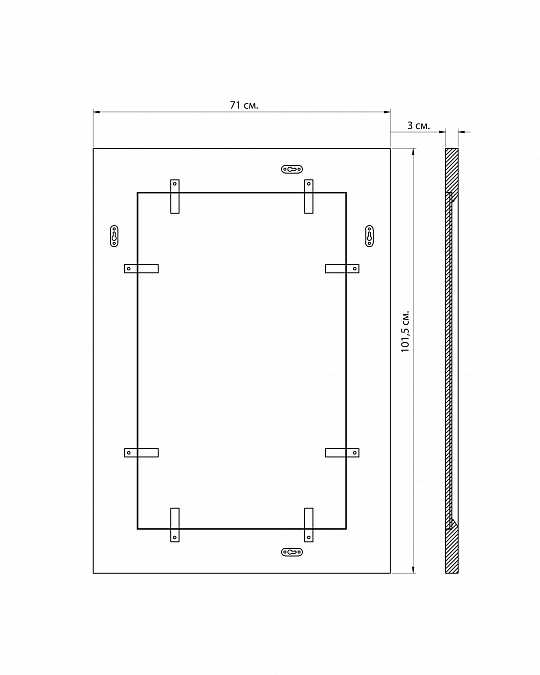 купить зеркало в раме из перламутра "брандо"