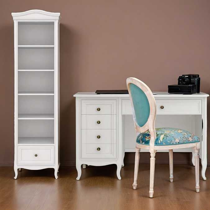 Cтол письменный однотумбовый Majessa White